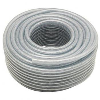 Manguera de cristal reforzada de PVC transparente | Diámetro 10 mm, Longitud 50 m