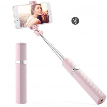 BLUBOO S3 Perches Selfie Bluetooth con One Piece One Shape Teléfono Móvil trípode y Monopode para Smartphone iOS y Android [Rosa]