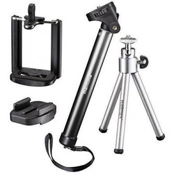 Mantona Selfy Basic I - Kit de accesorios para autorretratos para GoPro y smartphones