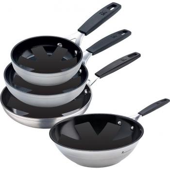 Set de Sartenes Masterpro Smart Plateado - Acero Inoxidable 3 Piezas