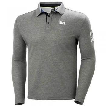 Helly Hansen Skagen Quickdry Rugger Camisera Manga Larga, Hombre, Grey Melange, L
