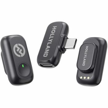 Micrófono Inalámbrico Hollyland Lark A1 Combo 2.4GHz Omnidireccional con Cancelación de Ruido y Conectividad USB-C/Lightning