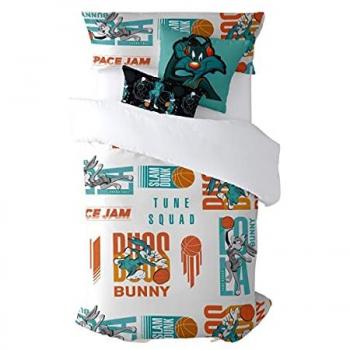 Funda Nórdica Space Jam 100% Algodón con Botones para Cama de 105 (180 x 240 cm)