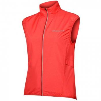 Chaleco cortavientos Endura Pakagilet de mujer rojo - XS
