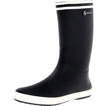Botas de lluvia infantiles AIGLE Lolly Pop - Caoutchouc - Azul marino / Blanco - Talla 29