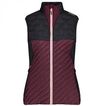 CMP Women's Hybrid Fleece Vest - Dark Pink - Size XL