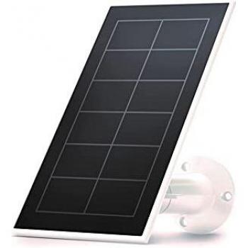 Arlo Panel Solar Cargador para cámaras Arlo Ultra, Ultra 2, Pro3, Pro4 e Pro3 Floodligh, Resistente al Agua, Base Ajustable y Cable Cargador Magnético, accesorio original Arlo, blanco