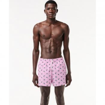 BaÃ±ador Lacoste con estampado de cocodrilo