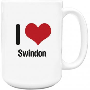 I Love Swindon Big 15oz Taza 0680