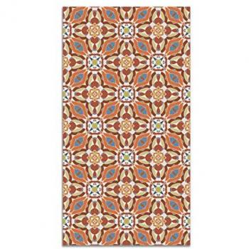 Alfombra Vinílica Baldosín Oriental Caleidoscopio Original 300x200 cm - Antideslizante e Ignífuga para Cocina y Salón