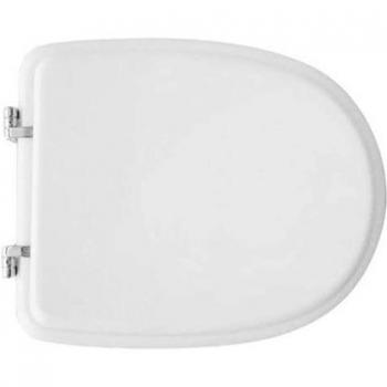 Asiento de WC para Vaso Aretusa Blanco con Bisagra Ajustable Forma 6 - Cernieras a Pasante
