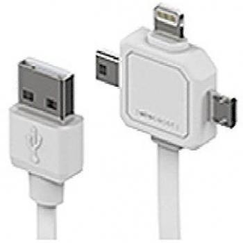 Allocacoc Power USB cable multiple minimicroUSB y Lightning