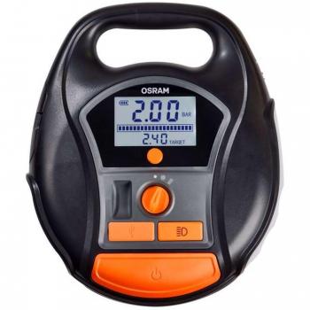 Compresor portátil de neumáticos OSRAM TYREinflate 6000, inflador digital recargable e inalámbrico, presión máxima de 5,5 bar, luz LED integrada, función de desinflado y parada automática