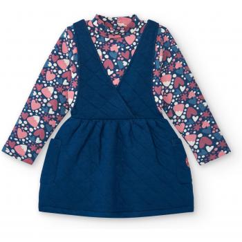 Conjunto de niña pichi acolchado y camiseta estampada Freezy Tuc Tuc