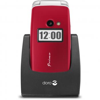 Doro360014,Teléfono Móvil con SIM, GSM, MicroSD, 320 x 240 Pixeles, Rojo