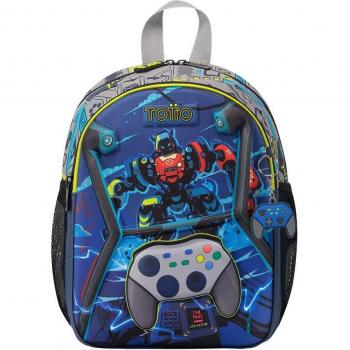 Mochila Escolar Pequeña de Videojuegos Totto Monark