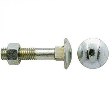 Tornillo de Cabeza Redonda con Tuercas Hexagonales, Zincado, 6x40 mm