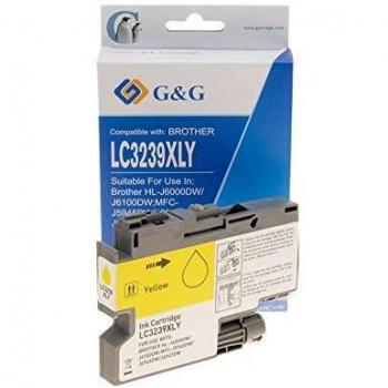Cartucho de tinta G&G Compatible Brother LC3239XLY Amarillo Alto Rendimiento 5000 Páginas