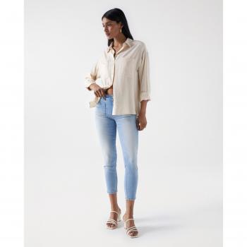 Vaquero push up de mujer Destiny cropped skinny de tiro medio Salsa Jeans