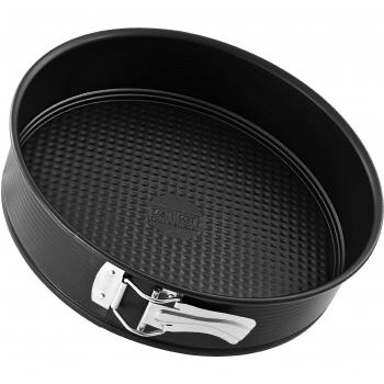 Zenker BLACK METALLIC Molde desmontable 1 fondo en acero con revestimiento antiadherente Teflon. Negro. Ø24x6,5cm. 1 ud