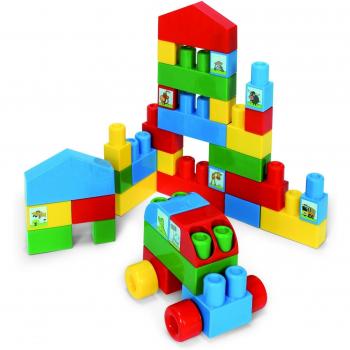 Wader - 2078246 - Baby Bloque - Amigos En movimiento - 33 piezas