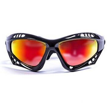 Ocean Sunglasses Australia - Gafas de Sol polarizadas - Montura : Negro Brillante - Lentes : Amarillo Espejo