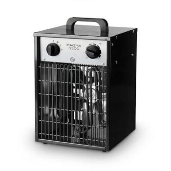 Calefactor Aerotermo Eléctrico Industrial Fácula Magma 3300W con Ventilación, Calefacción, Termostato Ajustable y Asa