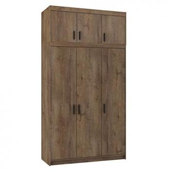 Armario Tucson 150, tipo armario, con bisagras, color Lefkas roble, dimensiones 133 x 246 x 53 cm