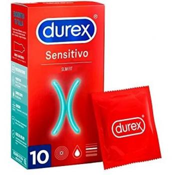 Durex Preservativos Sensitivo Suave para Mayor Sensación Talla Pequeña - 10 condones