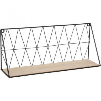 Estante de pared de alambre negro