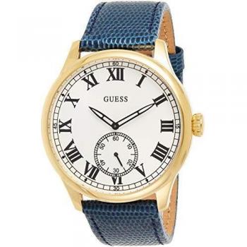 GUESS Cambridge Reloj de Hombre Cuarzo 44mm Correa de Cuero Color Azul W1075G2