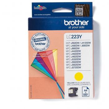Brother LC223Y Yellow Ink Cartridge (550 Page Yield)