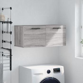 Gabinete de pared gris 80x36,5x35cm madera multicapa Sonoma
