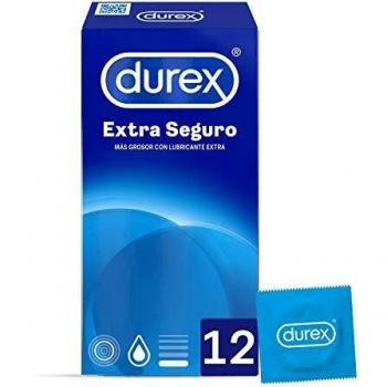 Durex Preservativos Extra Seguro Mas Grosor y Extralubricados - 12 Condones