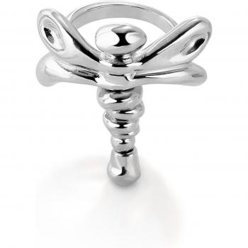 UNO de 50 Sterling Silver Plated Dragonfly Ring - Size 15