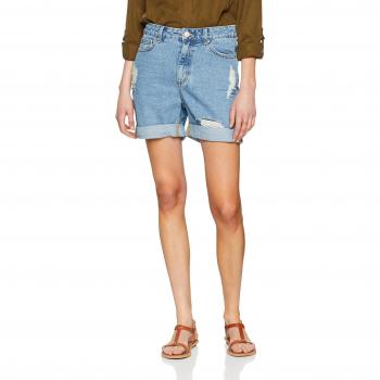 Vila Clothes Vijules HW Shorts, Pantalones Cortos para Mujer, Azul