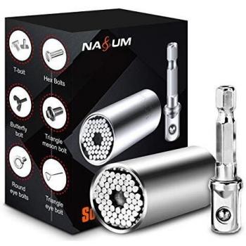 Universal Llave de Vaso, DANIU Herramientas Multi-función Universales de Mano Llave Universal, Adaptador Hexagonal Herramientas de Reparación 7-19mm