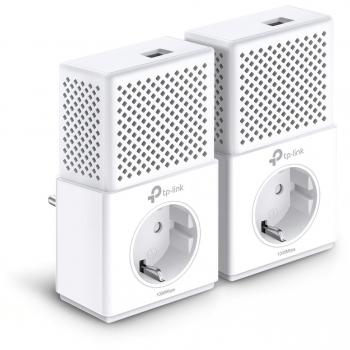 Kit de Adaptadores Powerline TP-Link TL-PA7010P AV1000 Gigabit, Pack de 2 Unidades, 1000Mbps, Alcance hasta 300m, Puerto RJ45, Botón Emparejamiento, Plug and Play