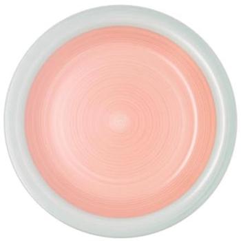 Plato Llano Cerámico Quid Kaleido 27CM - Gran Tamaño, Material Natural, Apto Microondas, Pintado a Mano