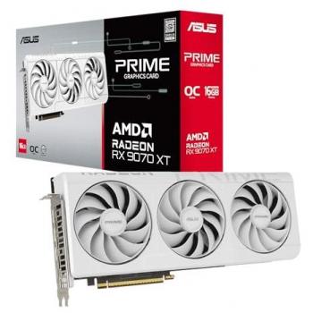 Tarjeta Gráfica ASUS Prime Radeon RX 9070 XT OC Edición Blanca 16GB GDDR6 PCIe 5.0 HDMI/DisplayPort