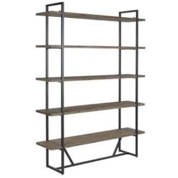 Estantería Home ESPRIT Negro Metal Abeto 148 x 36,5 x 200 cm