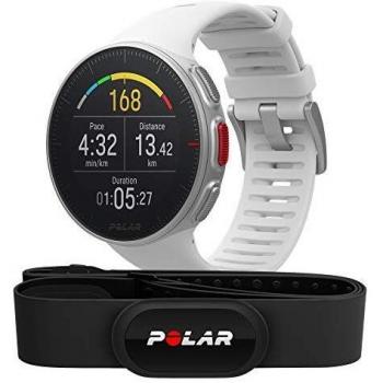 Polar Vantage V HR -Reloj premium con GPS y Frecuencia cardíaca - Sensor H10 - Multideporte y perfil de triatlón - Potencia de running, batería ultra larga, resistente al agua - Blanco