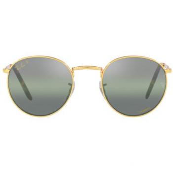 Ray-Ban RB3637 New Round Polarized Gold Men's Sunglasses 53mm