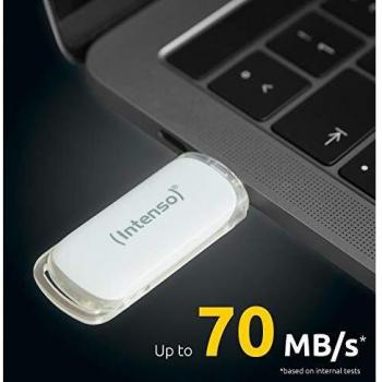 Intenso Flash Line 64 GB - Type C Memoria USB - Super Speed USB 3.1, Blanco