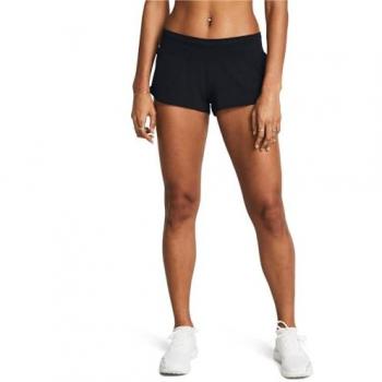 Pantalones Cortos Under Armour Launch Pro 2'' Mujer, diseño ultraligero y transpirable, color negro reflectante, talla M