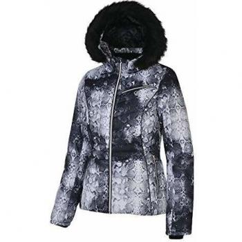 Dare 2b Glamorize Waterproof & Breathable High Loft Insulated Ski & Snowboard Jacket with Detachable Faux Fur Hood and Snowskirt Chaquetas aislantes Impermeables, Mujer, Gris