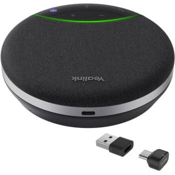 Altavoz de Conferencia Yealink SP92 con Dongle USB-C/A, Cancelación de Ruido AI, Calidad de Audio Brillante, Recogida de Voz 4m, Conexión USB/Bluetooth