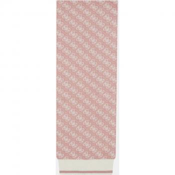 Bufanda de punto rosa con logo 4G de Guess