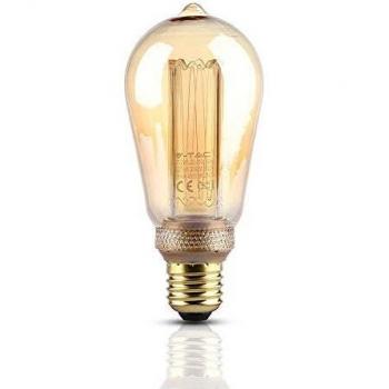 Bombilla LED 4W Vela Filamento Ámbar E27 1800K VT-2185