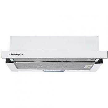Orbegozo TL 07160 BL – Campana extractora, 60 cm, 1 bombilla 2.5W LED, extracción 308.2 m3/h, 2 niveles de potencia, 65 W